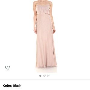 Jenny Yoo bridesmaid dress in Blush Glitter.
